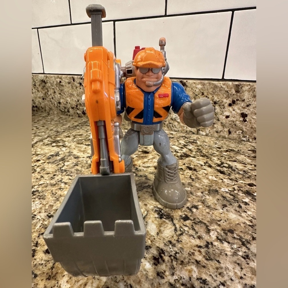 Rescue Heroes Rip Rockefeller Construction Worker Fisher Price 1998 Action